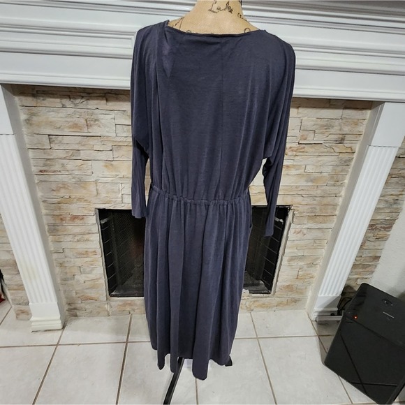 Free People‎ Boho Grey Dress Lagenlook Oversized Women's XS has pockets - Picture 3 of 8